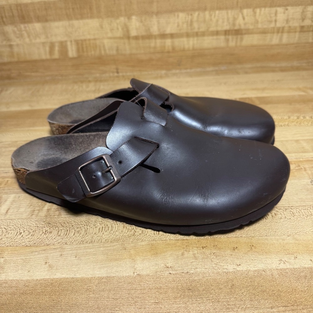 Birkenstock Boston Oiled Leather Clogs Dark Brown Mens 7 Womens 9 EU 40 Regular